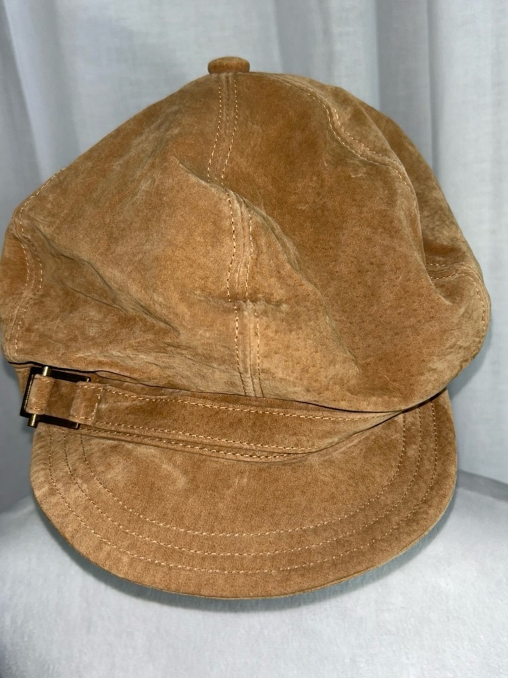 Tan Suede Newsboy Women’s Cap